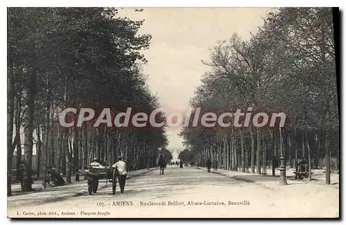 Cartes postales Amiens Boulevards Belfort Alsace Lorraine Beauville