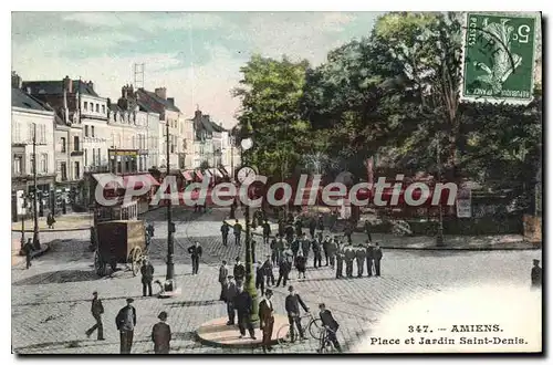 Cartes postales Amiens Place Et Jardin Saint Denis