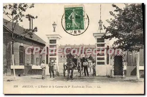 Cartes postales Amiens I'Entree De La Caserne Du 2�me escadron du train