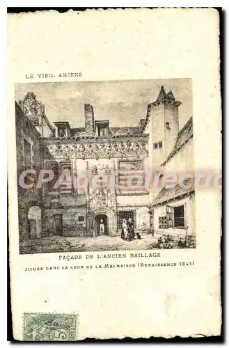 Cartes postales vieil Amiens Facade De L'Ancien Baillage 1541