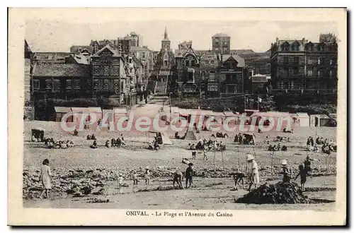 Cartes postales Onival La Plage Et I'Avenue Du Casino