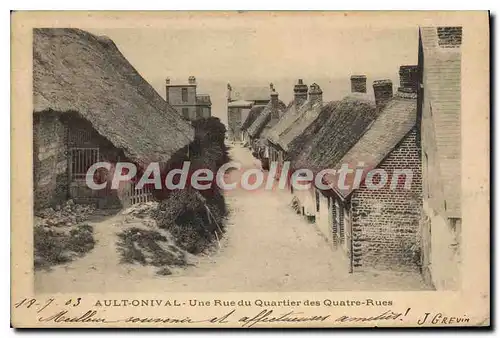 Cartes postales Ault Onival Une Rue Du Quartier Des Quatre Rues