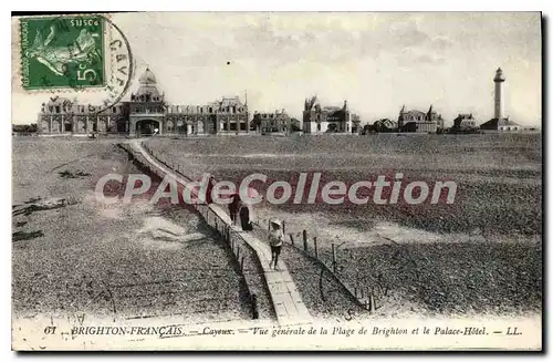 Cartes postales Brighton Francais Cayeux Vue Generale De la Plage De Brighton et le palace H�tel
