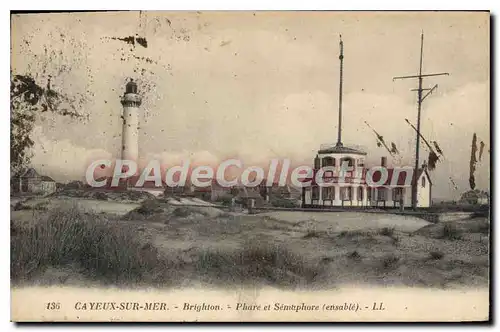 Cartes postales Cayeux Sur Mer Brighton Phare Et Semaphore ensabl�