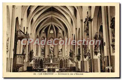 Cartes postales Le Crotoy Interieur De L'Eglise