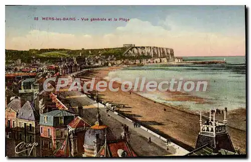 Cartes postales Mers Les Bains Vue Generale Et La Plage