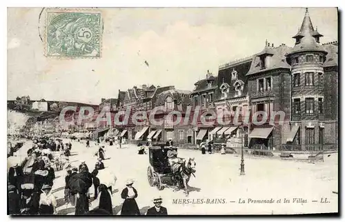 Cartes postales Mers Les Bains La Promenade Et Les Villas