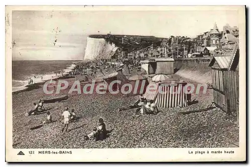 Cartes postales Mers Les Bains La Plage A Maree Haute