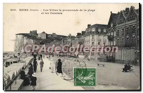Cartes postales Mers Les Villas La promenade De La Plage