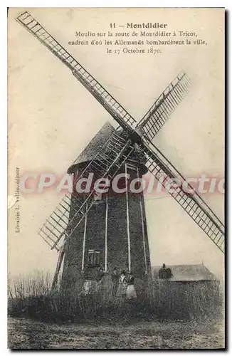 Cartes postales Montdidier Moulin Sur La Route De Montdidier � Tricot 17 octobre 1870