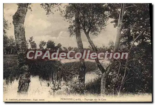 Cartes postales Peronne Paysage Sur le Cam 1928