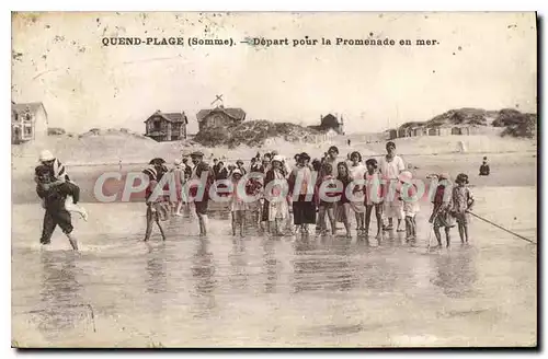 Ansichtskarte AK Quend Plage Depart Pour La Promenade En Mer