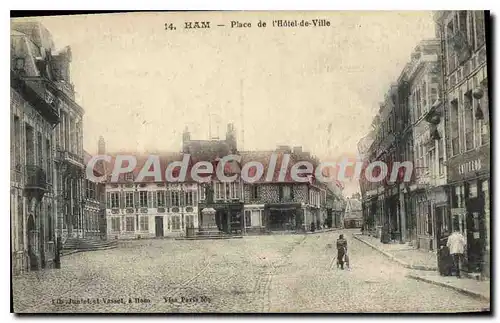 Cartes postales Ham Place De I'Hotel De Ville