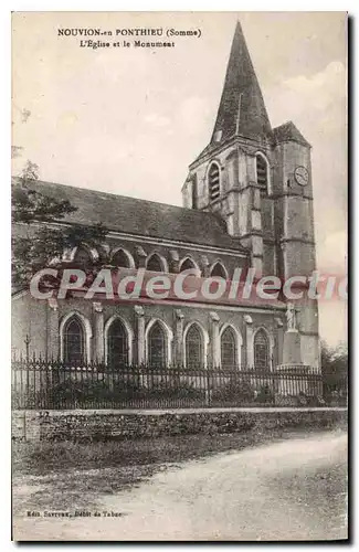 Cartes postales Nouvion En Ponthieu L'Eglise Et Le Monument