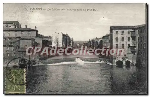 Cartes postales Castres Les Maisons Sur I'Eau Vue Prise Du Pont Biais