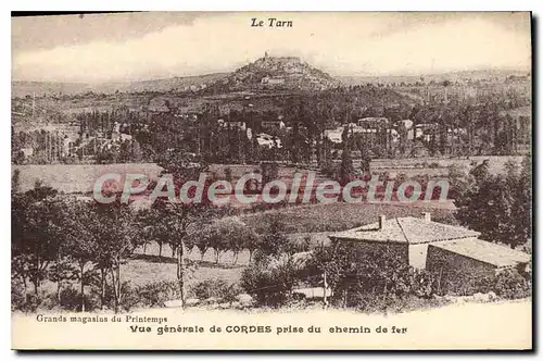 Cartes postales Cordes Prise Du Chemin de fer Vue Generale