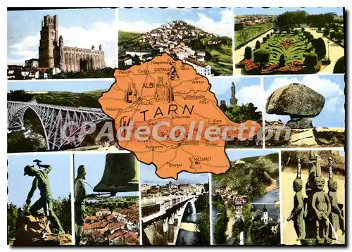 Cartes postales moderne Parcourant Le Tarn Cordes Castres Mazamet Sidobre Carmaux Lavaur Gaillac Ambialet Lacaune