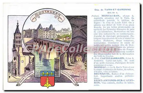 Cartes postales Montauban Agreable Situation Castelsarrasin Moissac Bruniquel