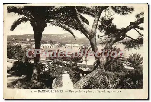 Cartes postales Bandol Sur Mer Vue Generale Prise Du Beau Rivage