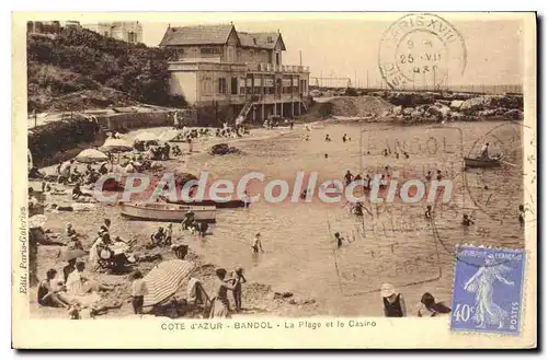 Cartes postales Bandol La Plage Et Le Casino