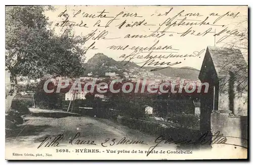 Cartes postales Hyeres Vue Prise De la Route De Costebelle