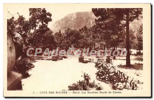 Ansichtskarte AK Le Rayol Les Escaliers Fleuris Du Centre