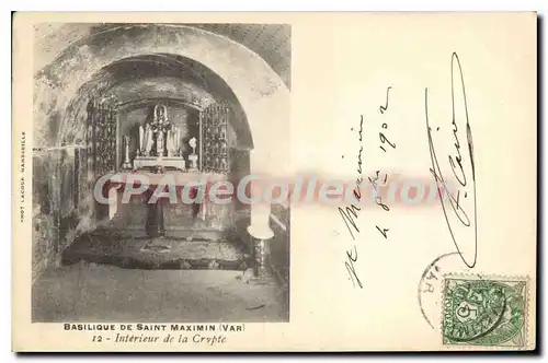 Cartes postales Saint Maximin Interieur De La Crypte