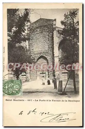 Cartes postales Saint Maximin La Porte La Facade De La Basilique