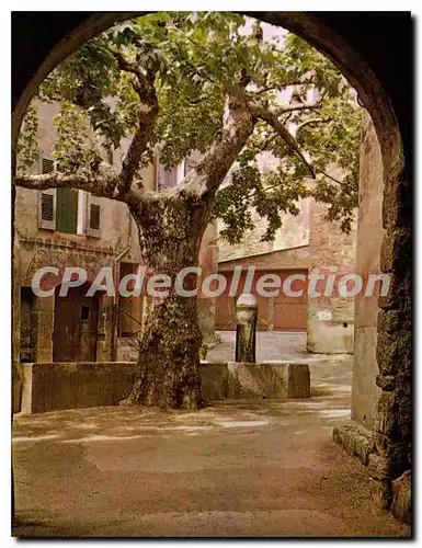 Moderne Karte Barjols Fontaine De La Cour Et Vieille Porte