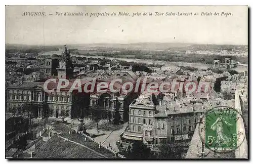 Cartes postales Avignon Vue D'Ensemble Et Perspective Du Rhone
