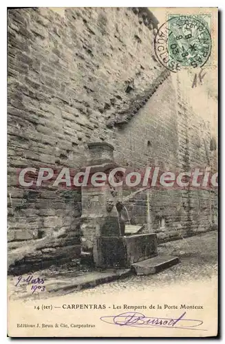 Cartes postales Carpentras Les Remparts De La Porte Monteux