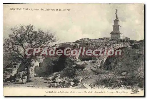 Cartes postales Orange Ruines Du Chateau Et la Vierge