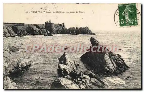 Cartes postales Ile D'Yeu Le Chateau Vue Prise Du Jard