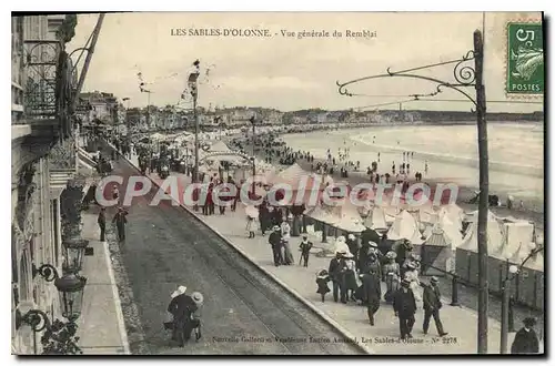 Cartes postales Les Sables D'Olonne Vue Generale Du Remblai