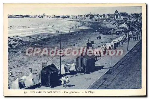 Cartes postales Les Sables D'Olonne Vue Generale De La Plage