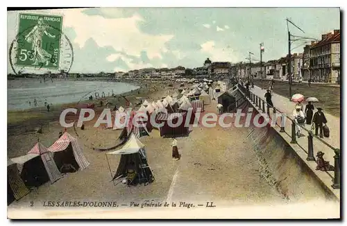 Cartes postales Les Sables D'Olonne Vue Generale De La Plage