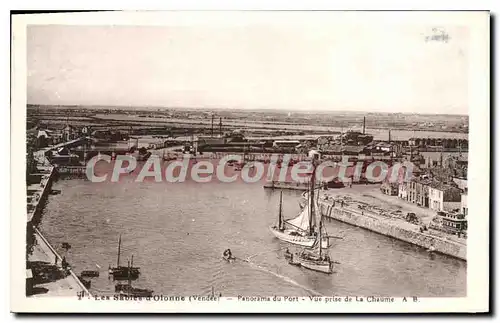 Cartes postales Les Sables D'Olonne Panorama Du Port Vue Prise De La Chaume