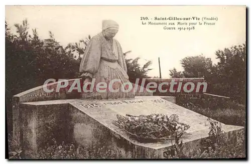 Cartes postales Saint Gilles Sur Vie Le Monument Aux Morts Pour