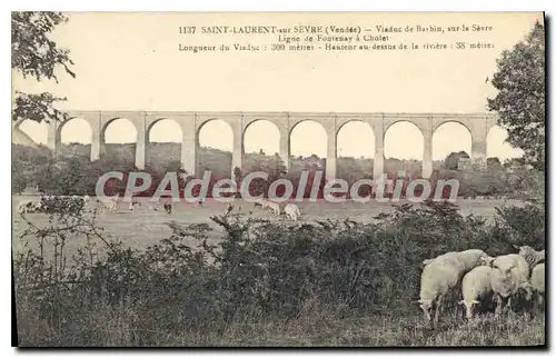 Cartes postales Saint Laurent Sur Sevre Viaduc De Barbin ligne de Fontenay � Cholet