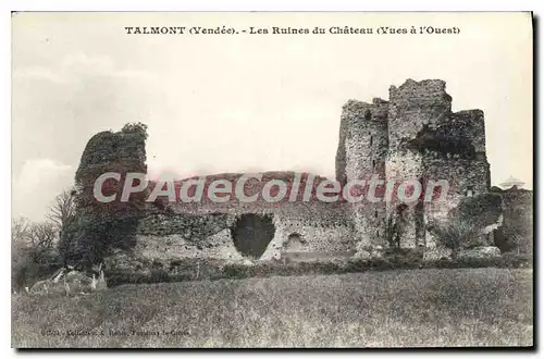 Ansichtskarte AK Talmont Les Ruines Du Ch�teau