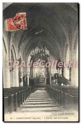 Cartes postales Chantonnay L'Eglise Nef Principale