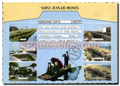 Cartes postales moderne Saint Jean De Monts boulevards Plage Esplanade camping