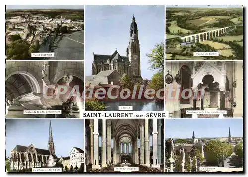 Cartes postales moderne Saint Laurent Sur Sevre chapelle �glise tombeau viaduc