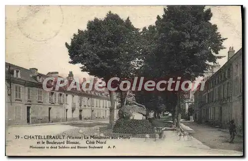 Cartes postales Chatellerault Le Monument Aux Morts Et Le Boulevard Blossac