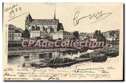 Cartes postales Poitiers Vallee Du Clain Eglise Saint Radegonde Vue Prise Du Pont Neuf