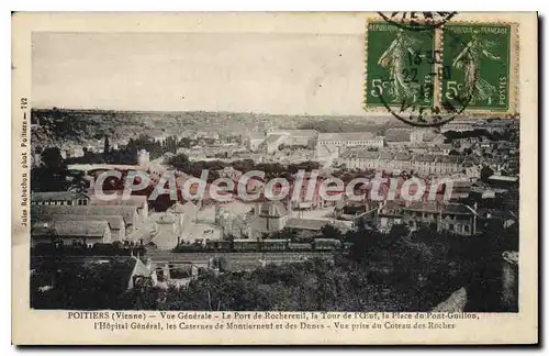 Ansichtskarte AK Poitiers Vue Generale Le Port De Rochereuil hopital casernes