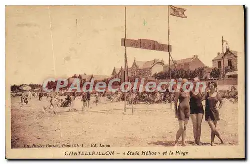 Ansichtskarte AK Chatelaillon Stade Helios Et La Plage