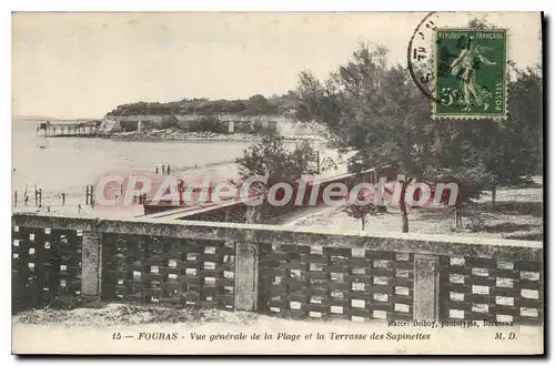 Cartes postales Fouras Vue Generale De La Plage Et La Terrasse des Sapinettes