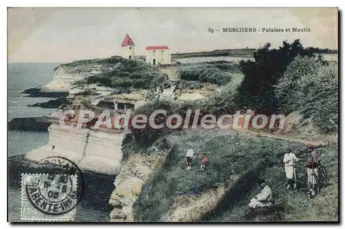 Cartes postales Meschers Falaises Et Moulin