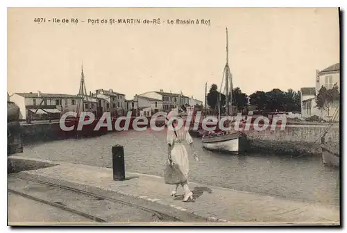 Ansichtskarte AK Ile De Re Port De St Martin De Re Le Bassin A Flot
